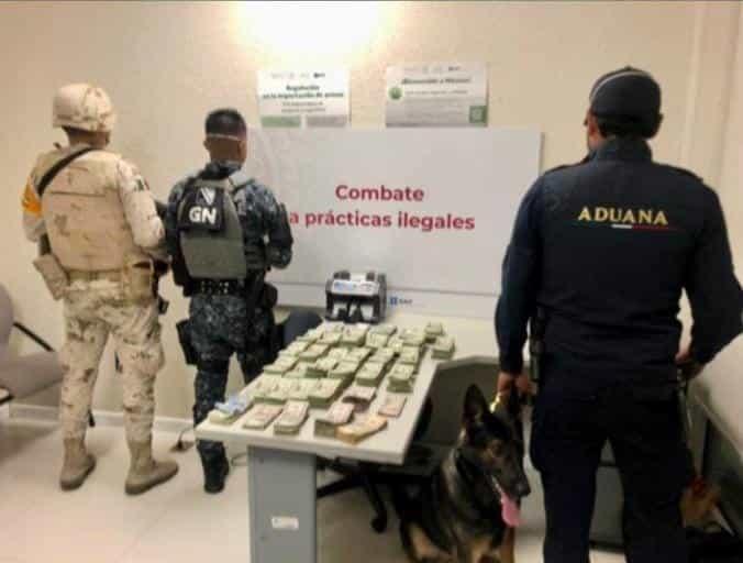 Detienen a mujer estadunidense con 126 mil 200 dólares en el cruce fronterizo de Baja California