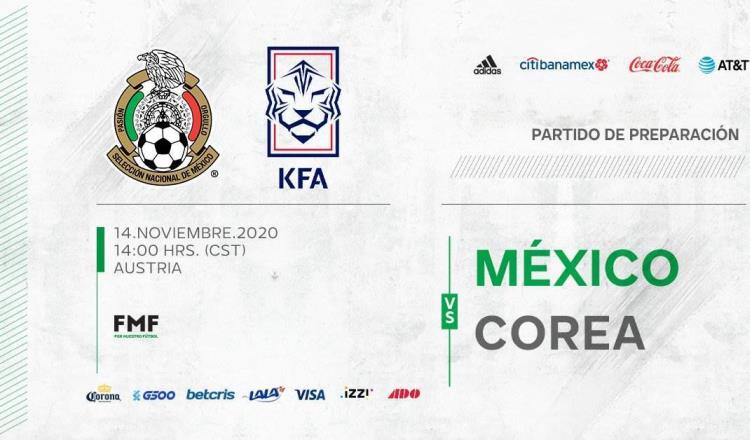 Selección Mexicana enfrentará a Corea del Sur en noviembre