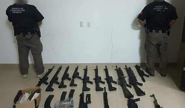 Asegura FGR 14 armas de fuego, cargadores y cartuchos en Berriozábal, Chiapas