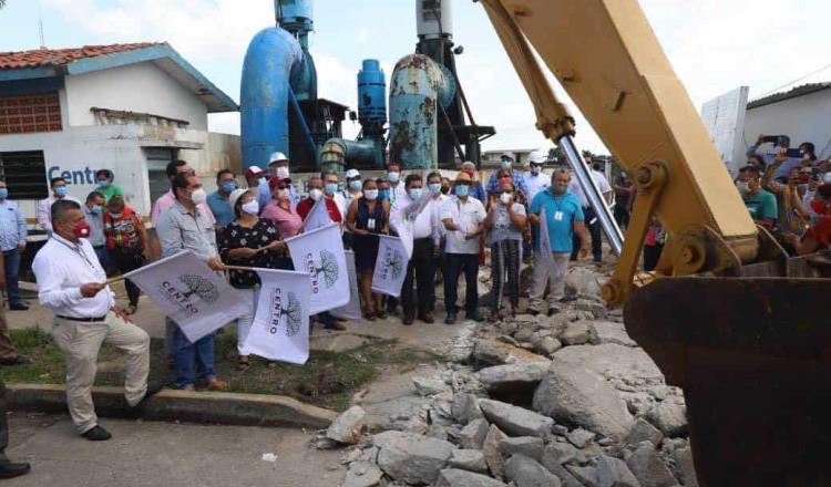 Dan banderazo de inicio a obras de rehabilitación en la estación de bombeo ‘Laguna El Espejo’