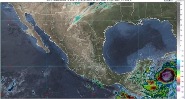 Se fortalece Tormenta Tropical Zeta en el Mar Caribe y se acerca a la Península de Yucatán