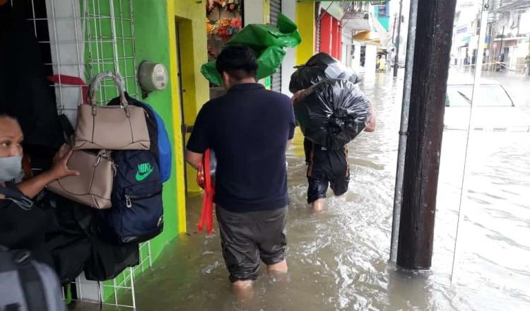 Comercios del Centro sufren estragos por lluvias