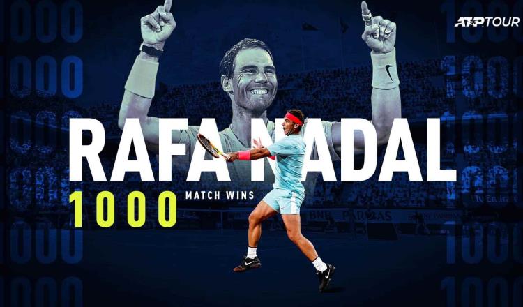 Rafa Nadal llega a 1,000 victorias en su carrera