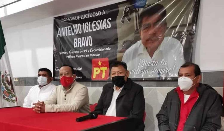 Rinden homenaje luctuoso a ex comisionado político del PT en Tabasco, Antelmo Iglesias