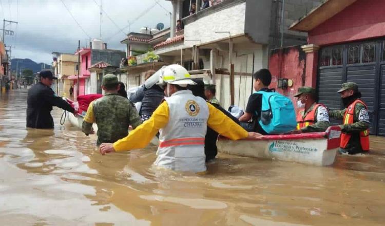 Reporta Protección Civil de Chiapas 19 fallecidos tras inundaciones; 10 fueron arrastrados por la corriente