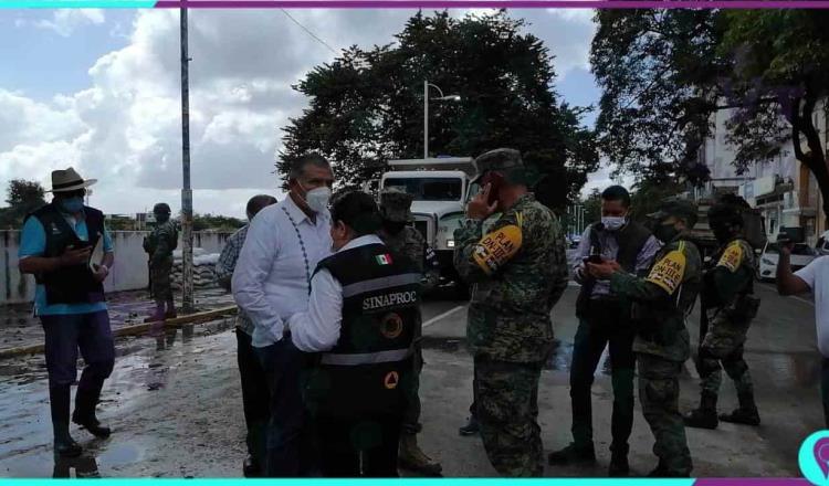 Trabajan CONAGUA y gobierno estatal en análisis de la calidad del muro de protección en Villahermosa