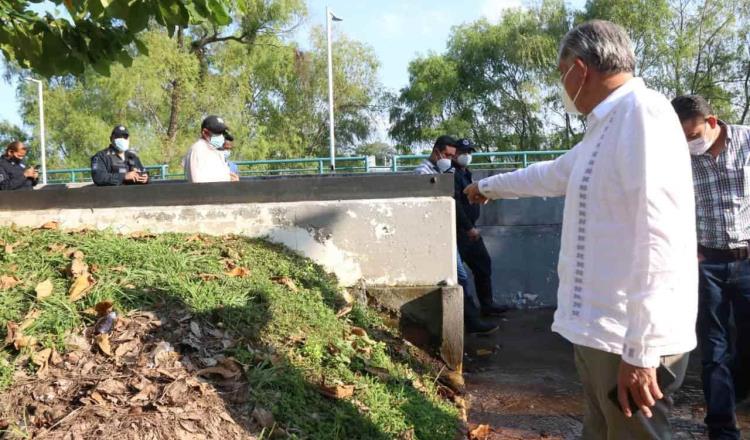 Entre hoy y el miércoles subirá 20 centímetros más el nivel del río Grijalva: Adán Augusto López 