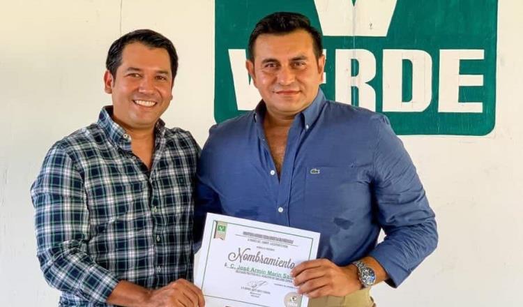 Nombra el PVEM Tabasco a Armin Marín Saury como delegado político en Emiliano Zapata