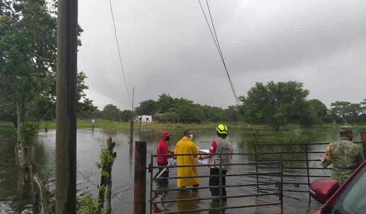 Lluvias torrenciales sorprenden con más inundaciones a Jalpa, Cunduacán y Comalcalco