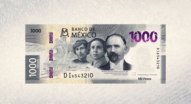 Presentan nuevo billete de mil pesos; rinde homenaje a la Revolución y selvas de México