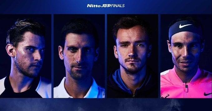 Djokovic, Thiem, Nadal y Medvedev, a finales del Torneo de Maestros