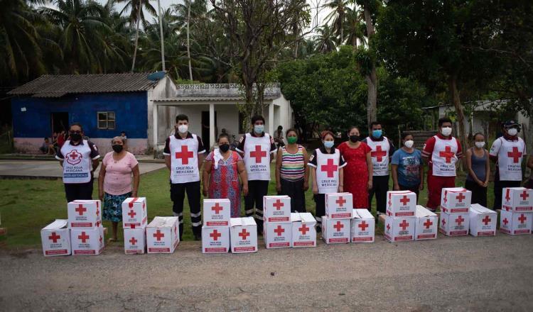 Ha entregado Cruz Roja 3 mil 700 despensas y kits de limpieza e higiene por inundaciones en Tabasco