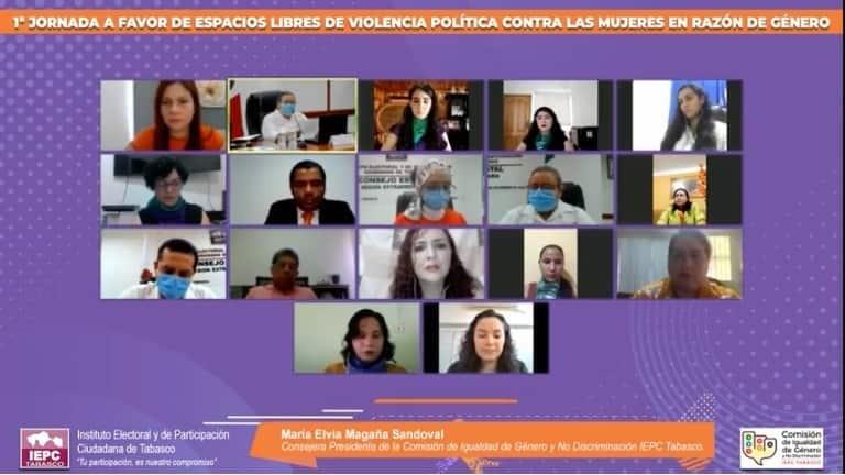 Firma IEPC convenio con 18 colectivos feministas de Tabasco contra la violencia política de género