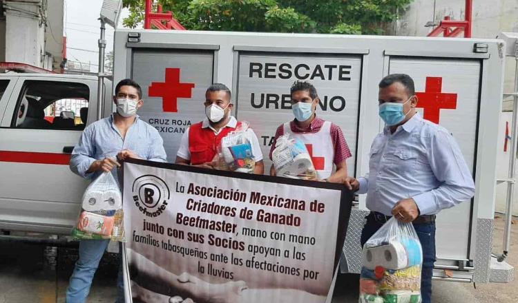 Recibe Cruz Roja Tabasco donación de ayuda humanitaria de Beefmaster