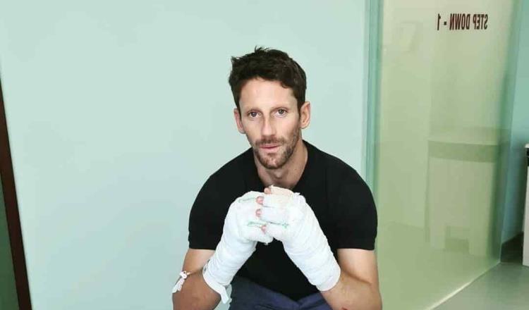 Grosjean saldría hoy del hospital tras choque en F1