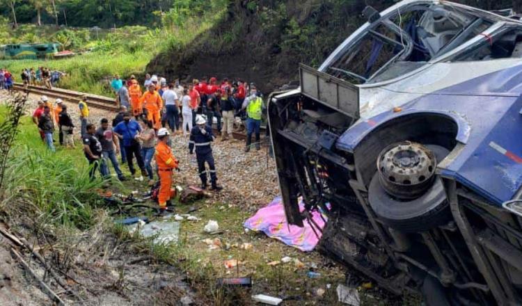 Mueren 14 personas en Brasil tras caer un autobús a un barranco.
