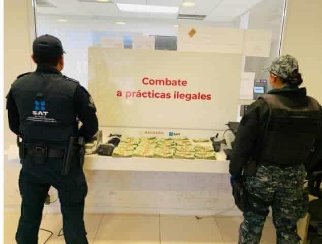 Decomisa GN cargadores para “cuerno de chivo”, fentermina, cartuchos de cannabis y miles de dólares y cheques en aduanas del país