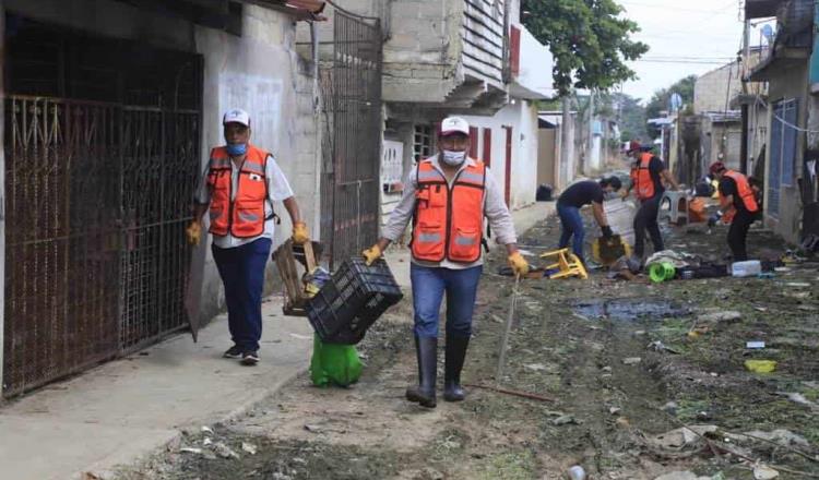 Reporta Ayuntamiento de Centro 60 localidades todavía afectadas por las inundaciones