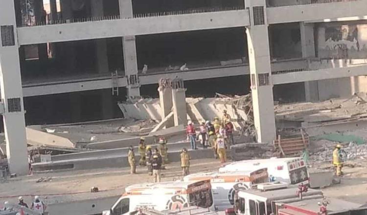 Se derrumba construcción en Puebla, deja dos muertos y varios heridos