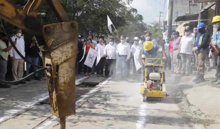 Inicia Ayuntamiento de Centro construcción de red de alcantarillado sanitario y pluvial en Indeco