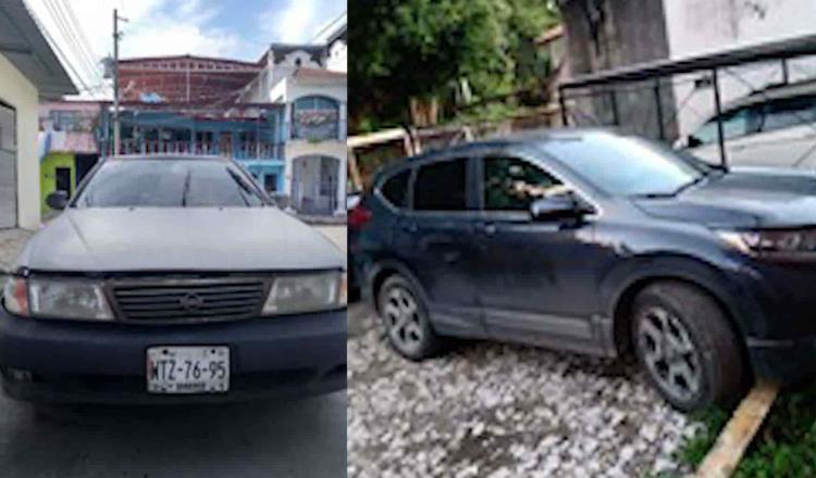 Recuperan vehículos con reporte de robo en Villahermosa 