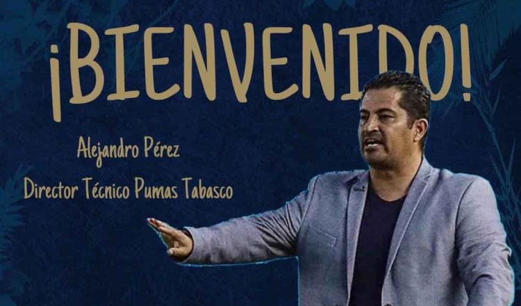 Pumas Tabasco anuncia a Alejandro Pérez Macías como nuevo DT