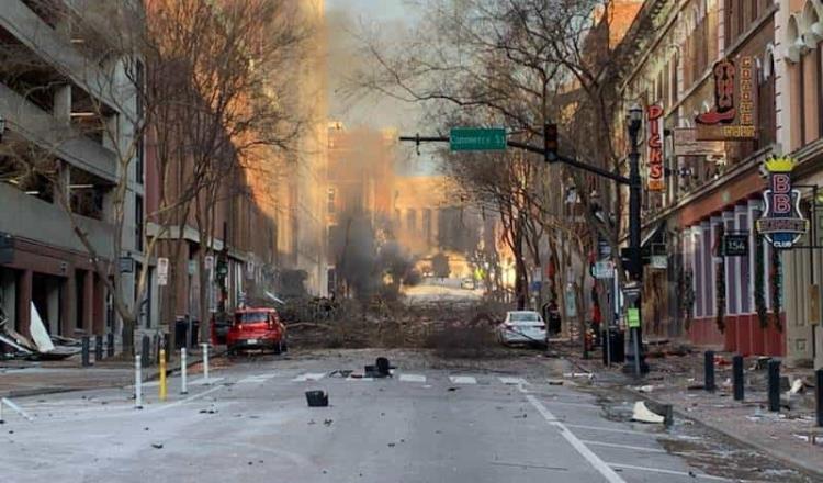 Explosión en Nashville deja tres heridos; “sería intencional”, dice la policía