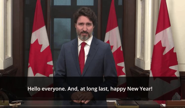 Dedica primer ministro de Canadá mensaje de Año Nuevo a trabajadores de primera línea de atención durante pandemia