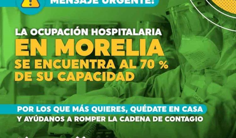 Preocupa Gobierno de Michoacán ocupación hospitalaria, “muy pronto habrá michoacanos que no podrán ser atendidos”, advierte