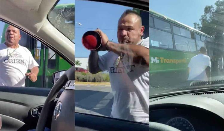 Conductor de transporte público de Jalisco agrede a automovilista tras reclamarle por tirar basura