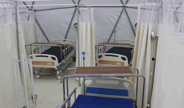 Reportan ocupación del 70.23% de camas de hospitalización en Tabasco