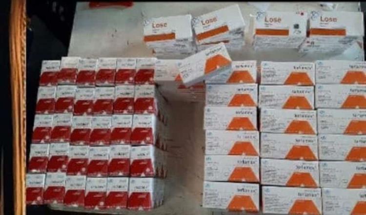 Decomisa Guardia Nacional lotes de medicamentos controlados y cartuchos en el AICM