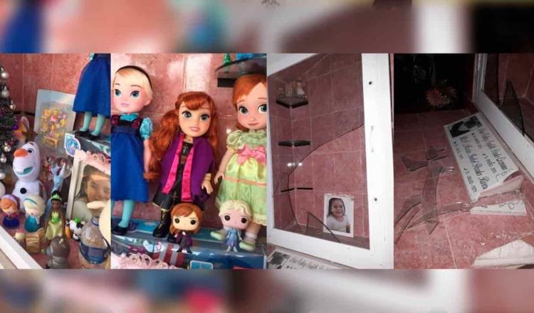 Profanan tumba de niña en NL para robar juguetes