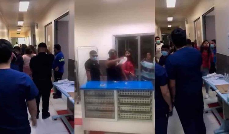 Termina en trifulca intento de sacar cuerpo de persona fallecida por Covid en hospital de Chile