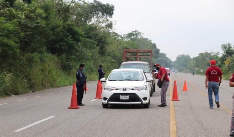 Retoman en Huimanguillo filtros sanitarios para controlar movilidad ante incremento de contagios