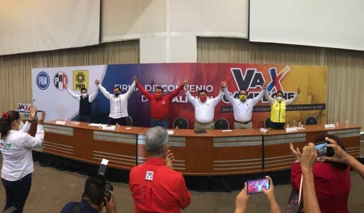 Oficializan PRI, PAN y PRD alianza electoral… en Campeche