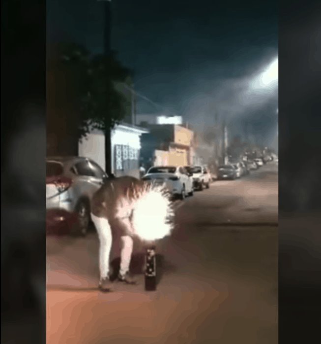 Explota fuego artificial en la cara de un hombre en Nuevo León