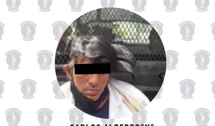 Aprehenden a masculino por presunto robo a comercio en Villahermosa