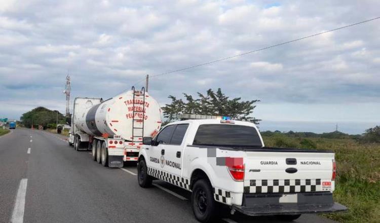 Incauta Guardia Nacional 42 mil litros de combustóleo… en Huimanguillo
