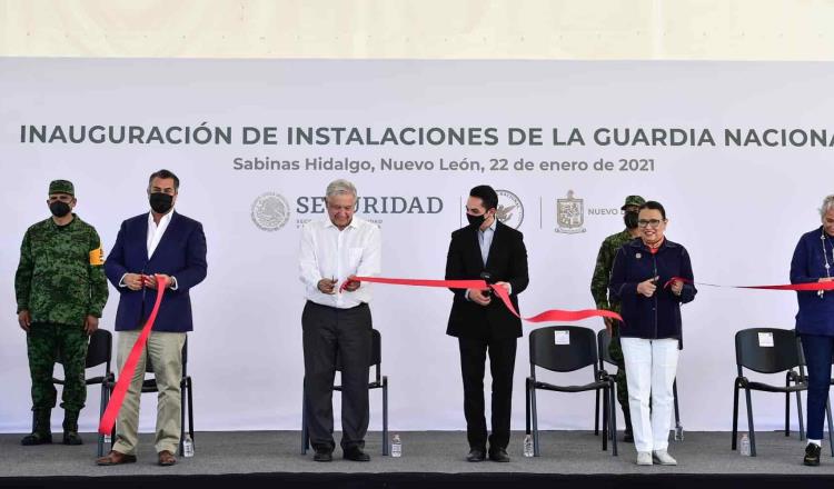 Inaugura AMLO instalaciones de la Guardia Nacional en Sabinas Hidalgo, Nuevo León