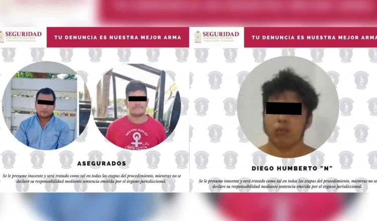 Detienen a 3 hombres por robo de autopartes y daños