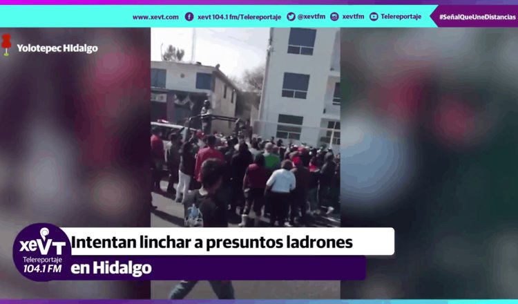 Golpean a dos sujetos en Hidalgo por presuntamente lesionar a mujer durante un robo