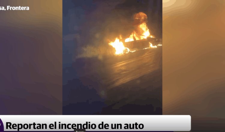 Accidente sobre la carretera Villahermosa-Frontera deja un vehículo calcinado
