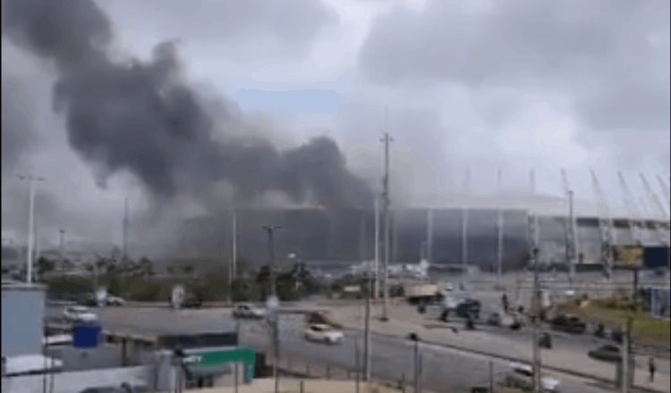 Se incendia el estadio Arena Castelao; fue sede de partidos en el mundial de Brasil 2014