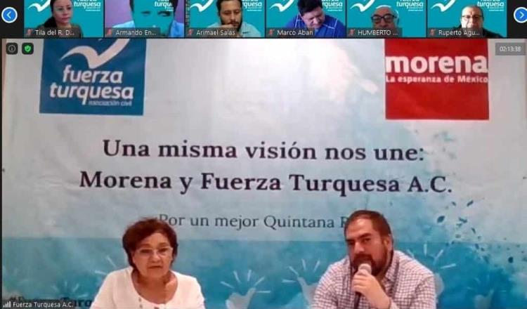 Concretan alianzas Fuerza Turquesa y Morena, con miras a las elecciones de junio en QRoo