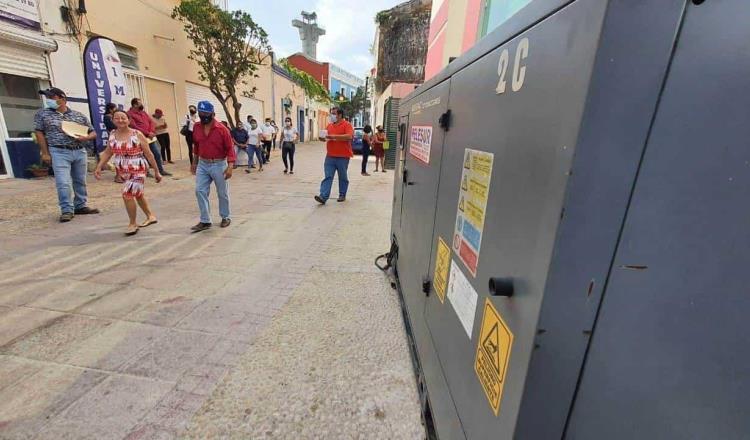 Denuncian contaminación y peligro por planta energética de oficina pública en Centro de Villahermosa