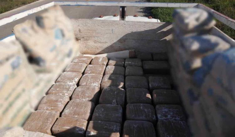 En Yucatán detienen a hombre que transportaba 380 kilos de marihuana en bultos de cal