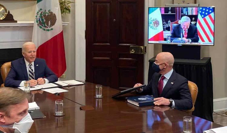 “Bendito México, tan cerca de Dios y no tan lejos de Estados Unidos”, dice AMLO a Biden en encuentro virtual 