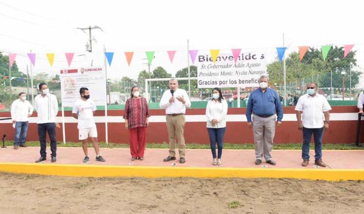 Inaugura Adán Augusto López parque ‘Benito Juárez’ al iniciar gira por Cunduacán 