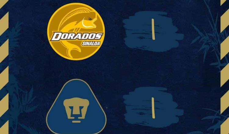 Pumas Tabasco y Dorados dividen puntos en Sinaloa